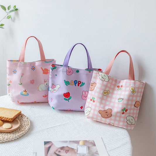 Cute Printed Lunch Tote Bag for Girls, Small_CWAB5662