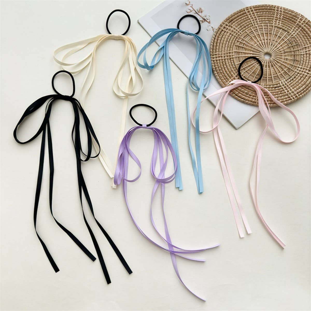 WOMEN BOW TASSEL ELASTIC HAIR ROPE_CWAHA1078