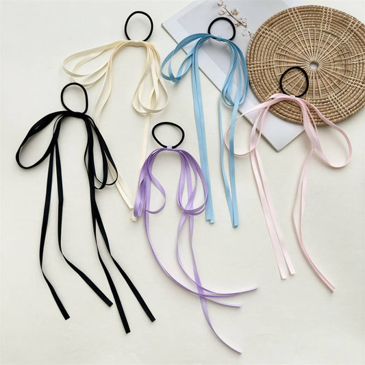 WOMEN BOW TASSEL ELASTIC HAIR ROPE_CWAHA1078