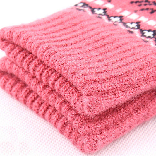 WOMEN WARM VELVET JACQUARD GLOVES_CWAG0126