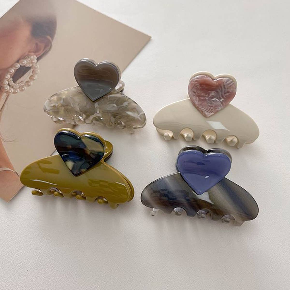 LOVE HEART ELEGANT TEMPERAMENT HAIRPIN