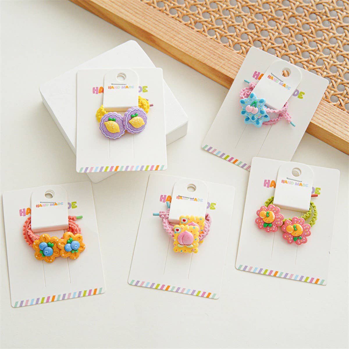CANDY COLOR CUTE BOW CHILDREN'S HAIR TIES_CWAHA1118