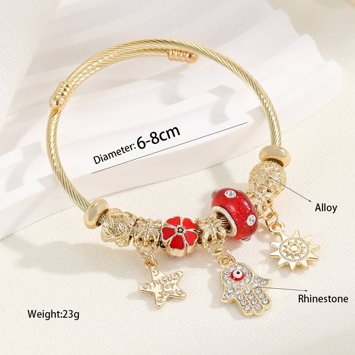 Alloy Stainless Steel Bracelet with Shell&Butterfly_CWMM8594