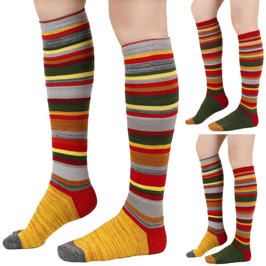 CWMS0807_Christmas Retro Harajuku Style Over The Calf Socks