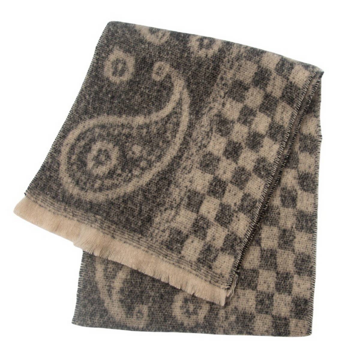 Paisley Jacquard Scarf ??Unisex Winter Shawl Wrap_CWASC0862