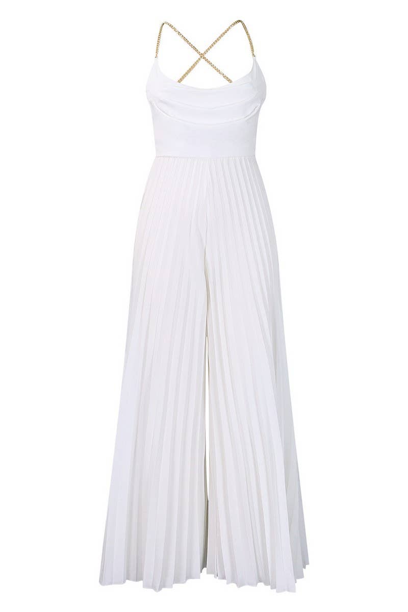 CWDMD01261_2025 SUMMER WOMEN HALTER CHAIN BACKLESS JUMPSUIT