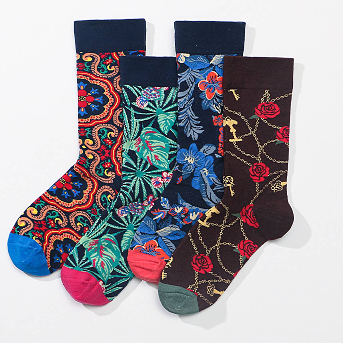 RETRO JACQUARD STREET SKATEBOARD SOCKS_CWMS0162
