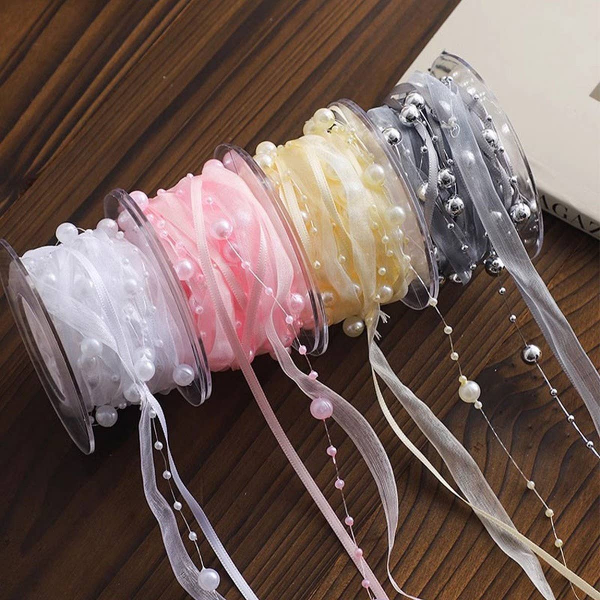 PEARL RIBBON HAND-WOVEN HANDMADE ACCESSORIES_CWMM5746