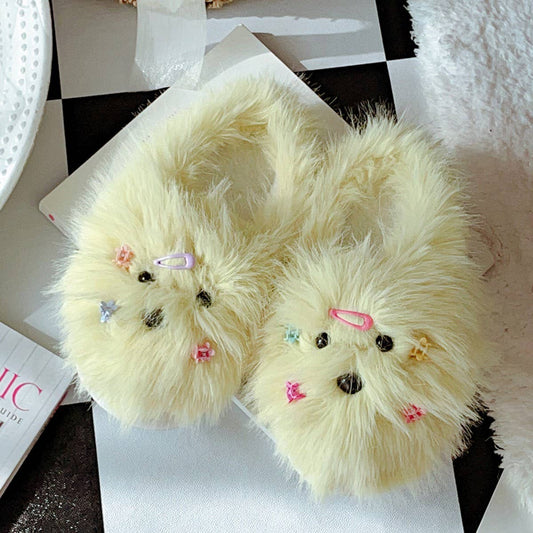 WARM AND CUTE FURRY NON-SLIP THICK-SOLED SLIPPERS
