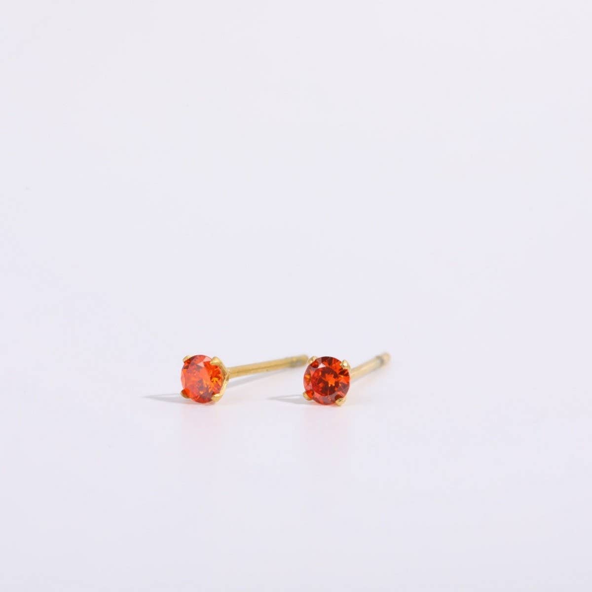 December Birthstone Stud Earrings 18K Zircon