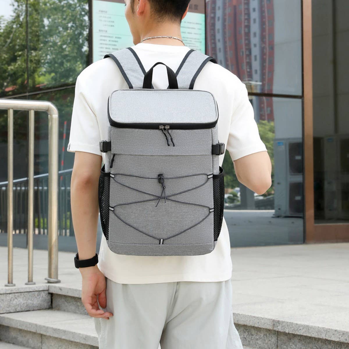 Insulated Camping Cooler Backpack with Foil Liner_CWAB5450