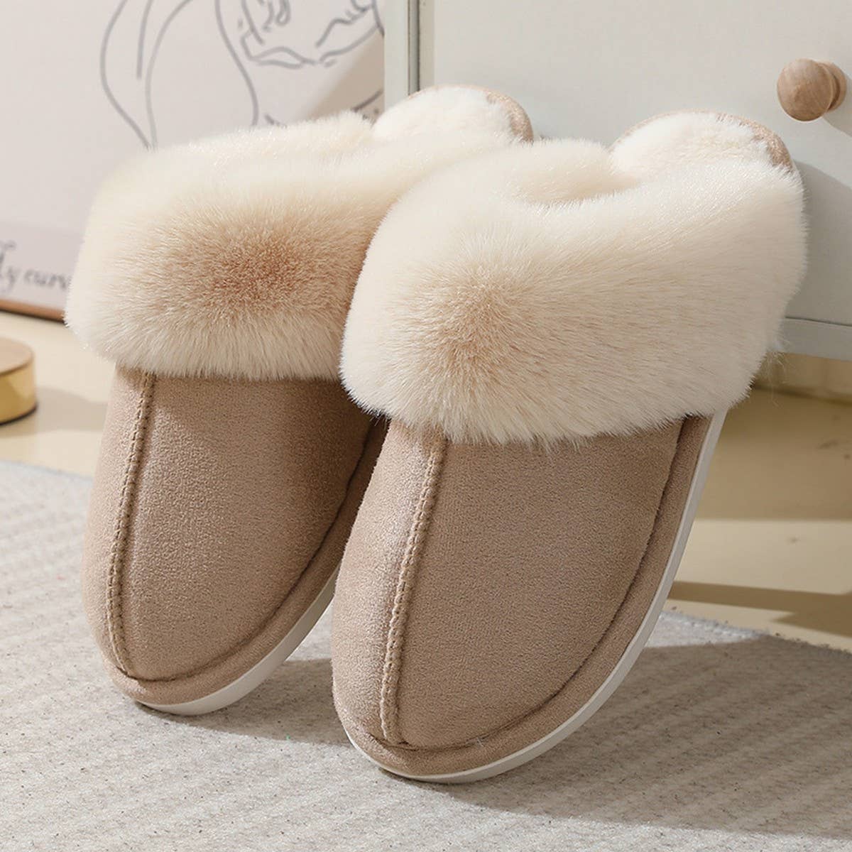 Fluffy Cozy Warm Soft House Slippers