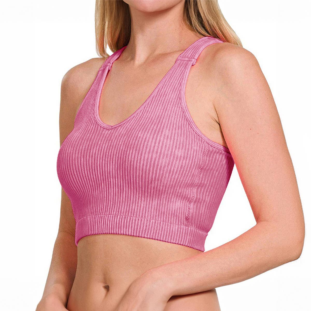 SOLID COLOR ATHLEISURE TANK TOP