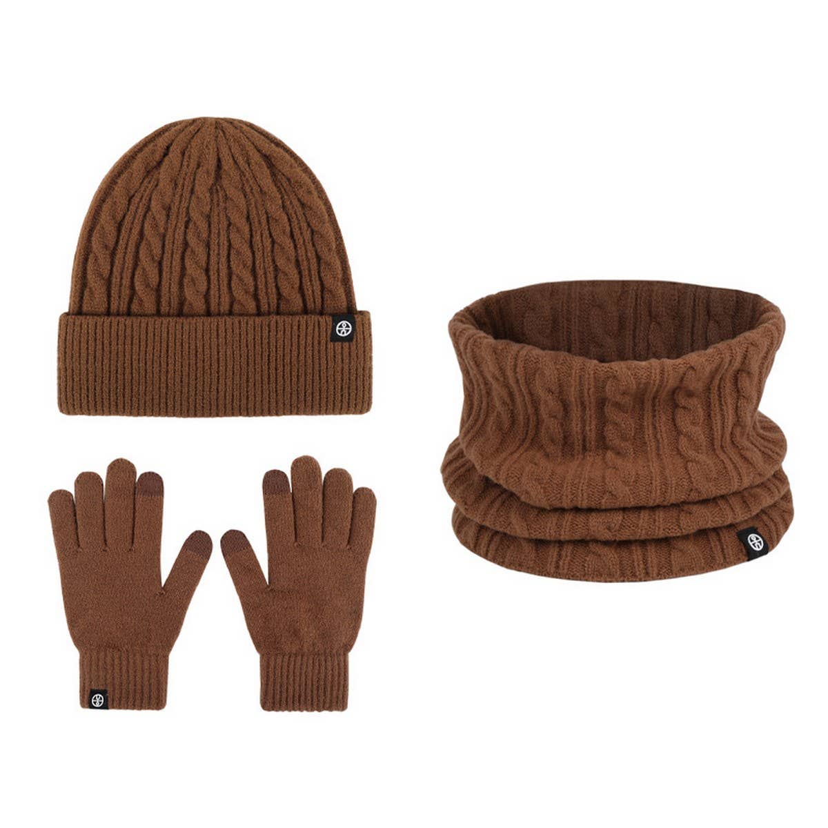 WINTER WARM EAR PROTECTION KNITTED GLOVES SET