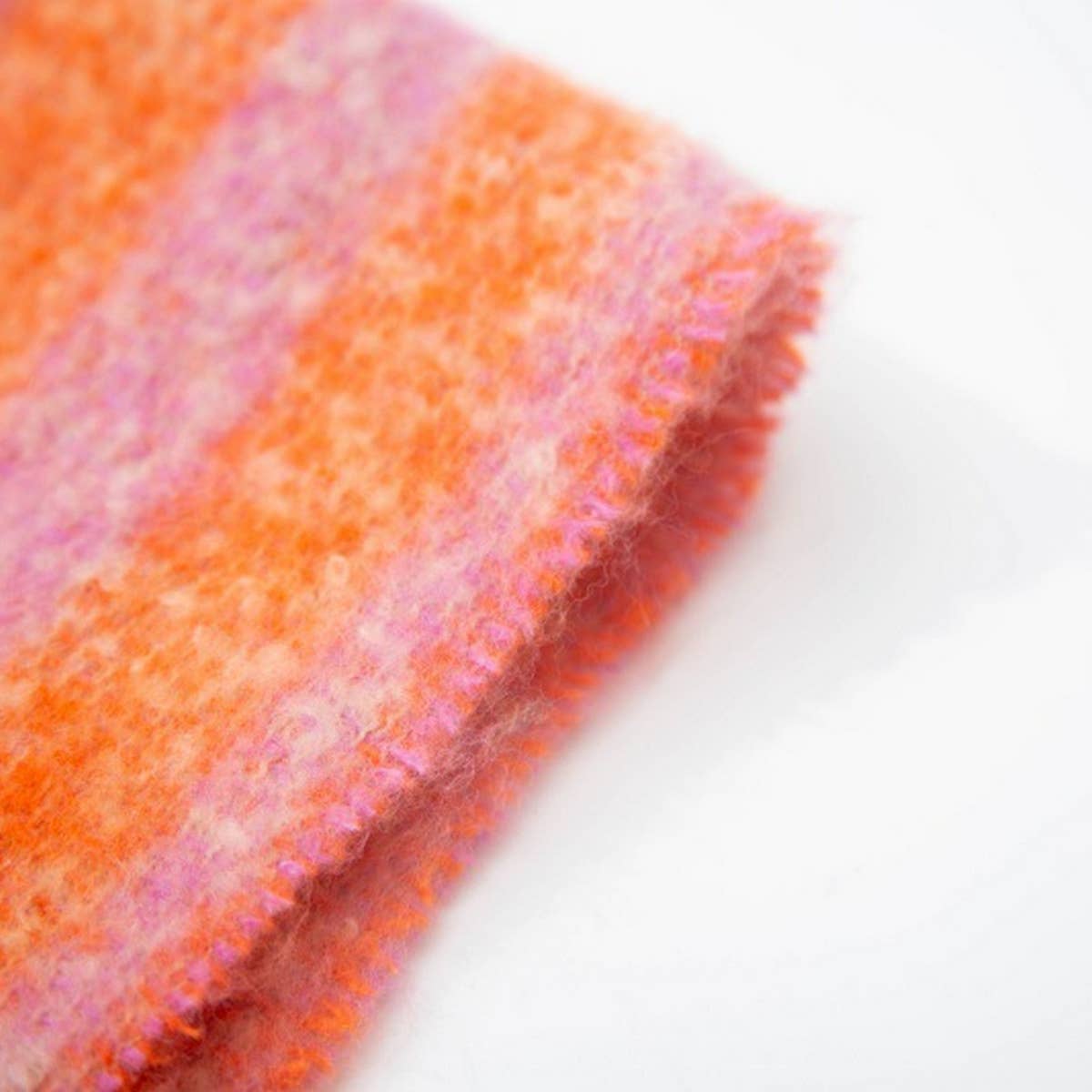 Geometric Loop Yarn Winter Scarf with  Shawl Wrap