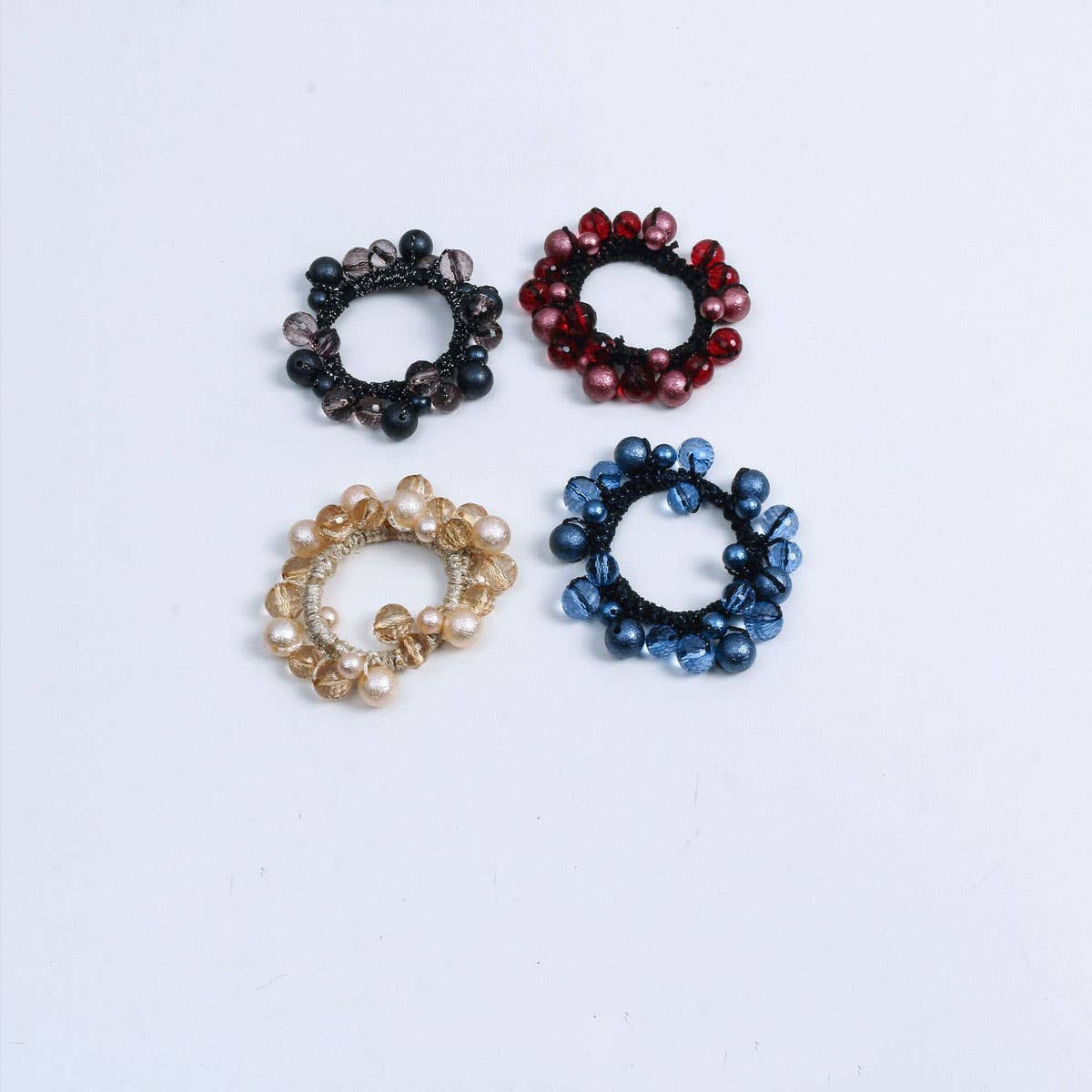 Simple Cute Hair Tie Sweet Wrinkled Pearl Elastic_CWAHA6772