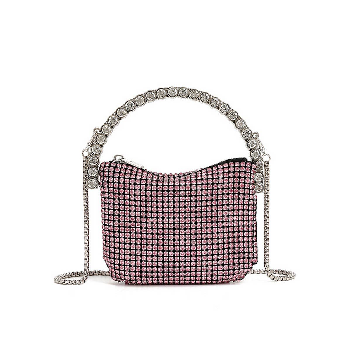 FASHIONABLE RHINESTONE TOP-HANDLE EVENING BAG_CWAB3604