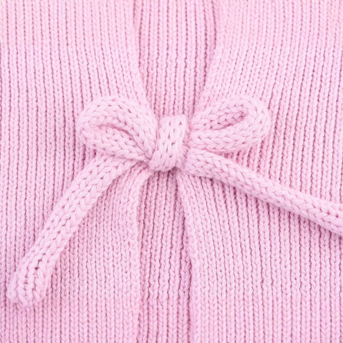 Knit Short Sleeve Top with Bow Detail