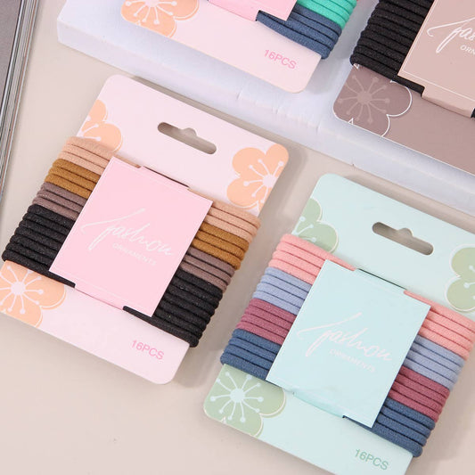 SIMPLE HAIR TIE 16PCS SET_CWAHA0488