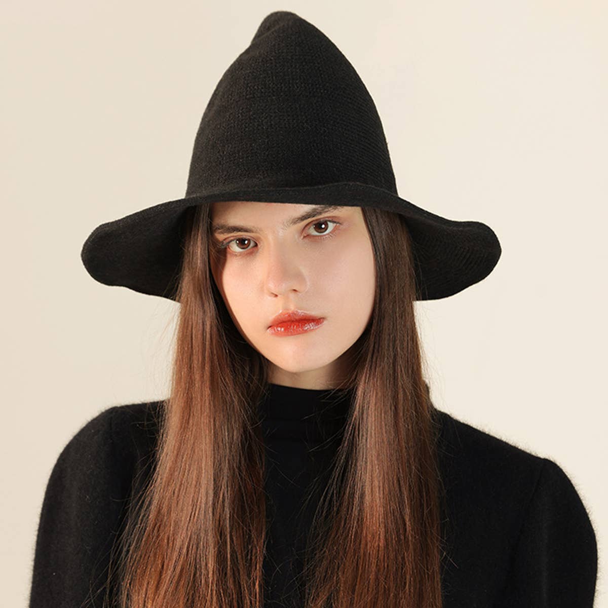Halloween Pointed Witch Hat, Knit & Foldable_CWAH0617