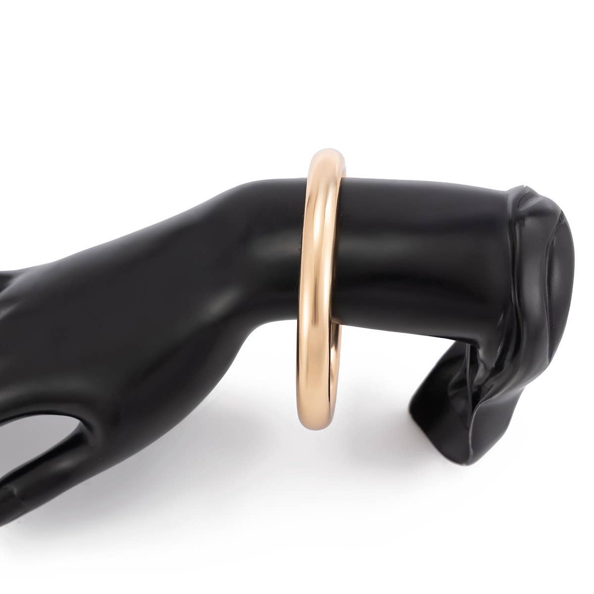 DESIGN GEOMETRIC SQUARE POLISHED RING BRACELET