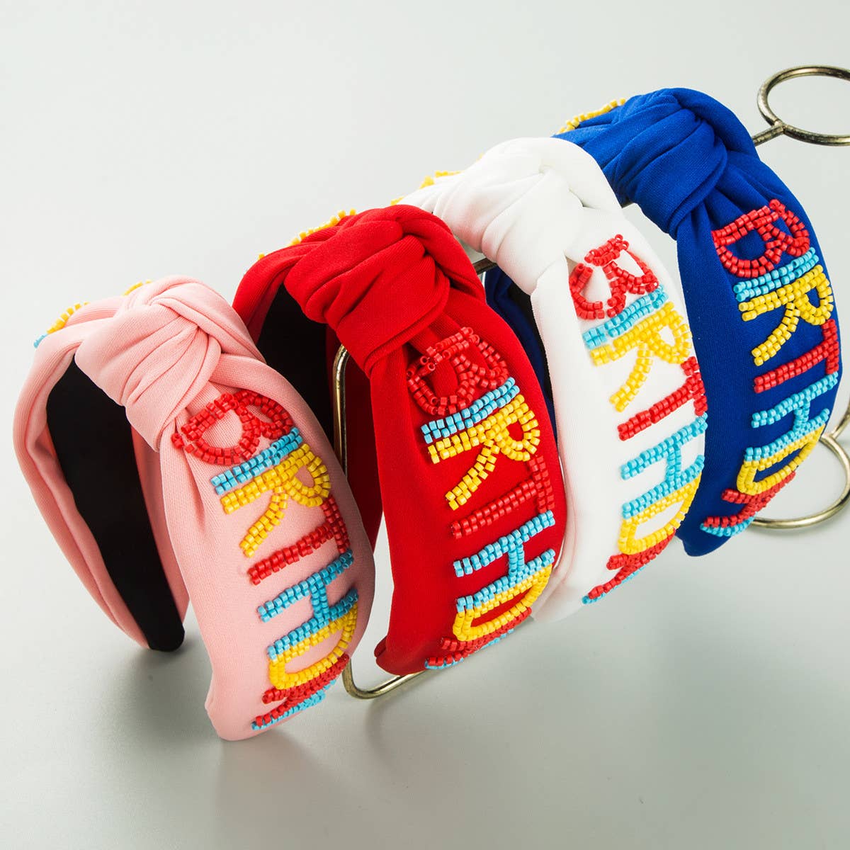 NEW HANDMADE RICE BEAD KNOTTED HEADBAND_CWAHA1785