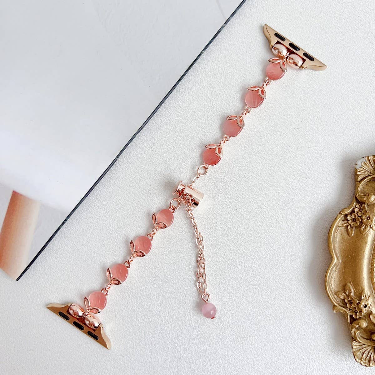 APPLE WATCH 9 CAT'S EYE METAL BRACELET STRAP_CWWW0064