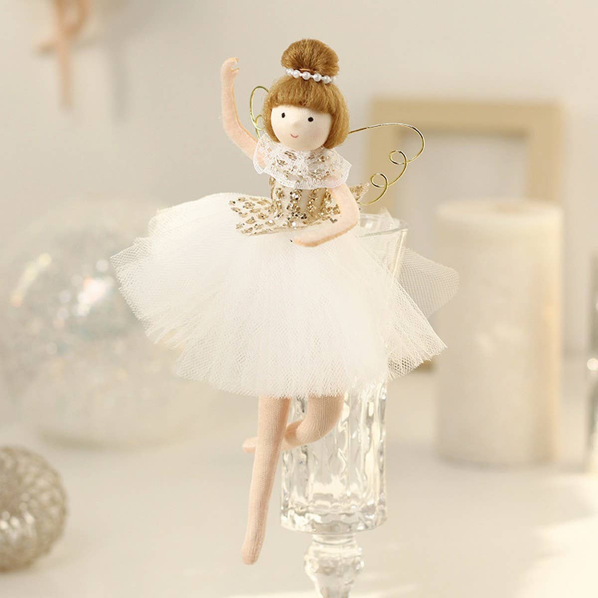 Christmas Ballerina Angel Plush Tree Ornament_CWMM9872