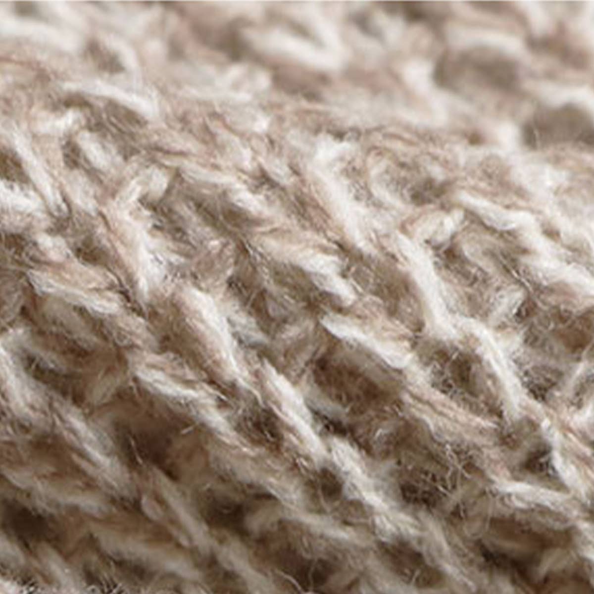 LINE-NECK LONG SLEEVE HOLLOW-OUT SWEATER DRESS