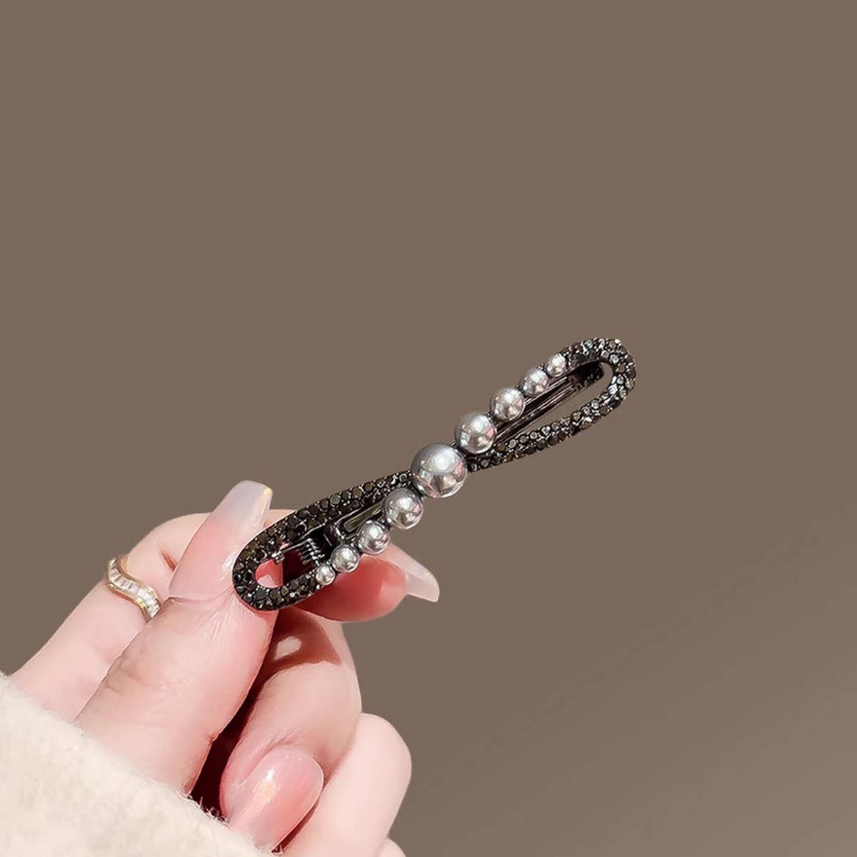 BLACK DIAMOND HAIRPIN SIDE CLIP HAIRPIN BANGS CLIP_CWAHA4752