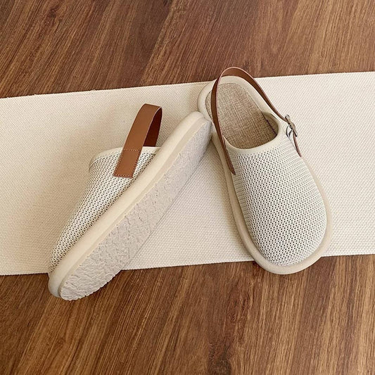 Breathable Knit Closed Toe Summer Sandals_CWSHF0099