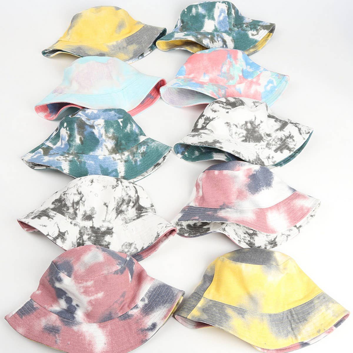 CWAH1517_TIE DYE REVERSIBLE SUNSCREEN BUCKET HAT