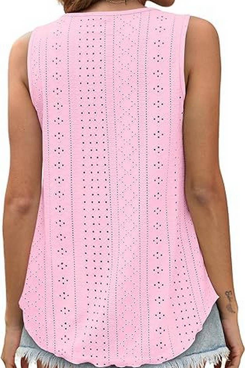 WOMEN ROUND NECK LOOSE SLEEVELESS TOP_CWTSTSL0062