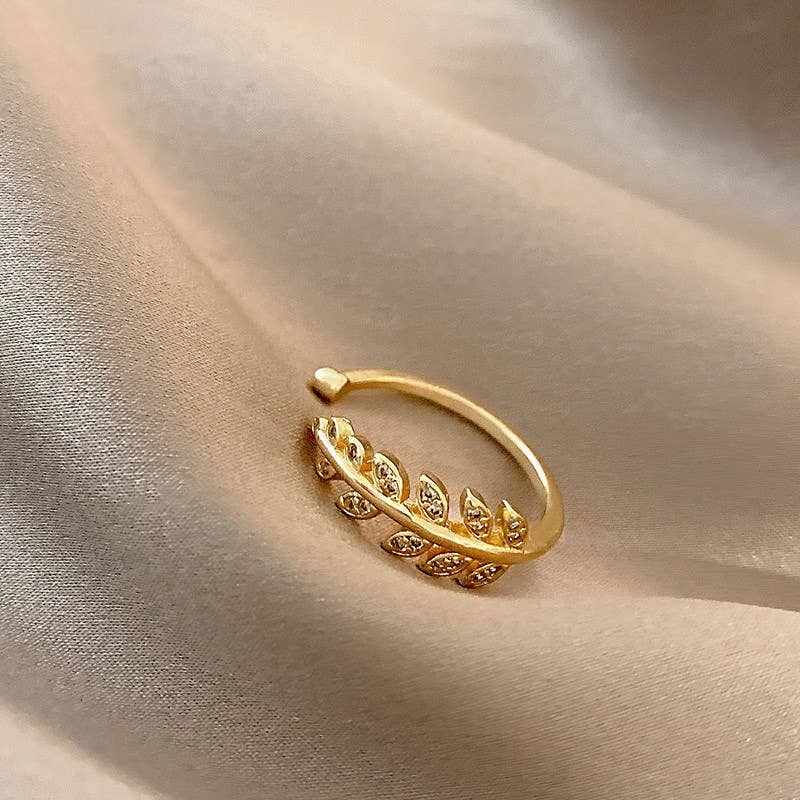 Simple pearl zircon cold style opening ring