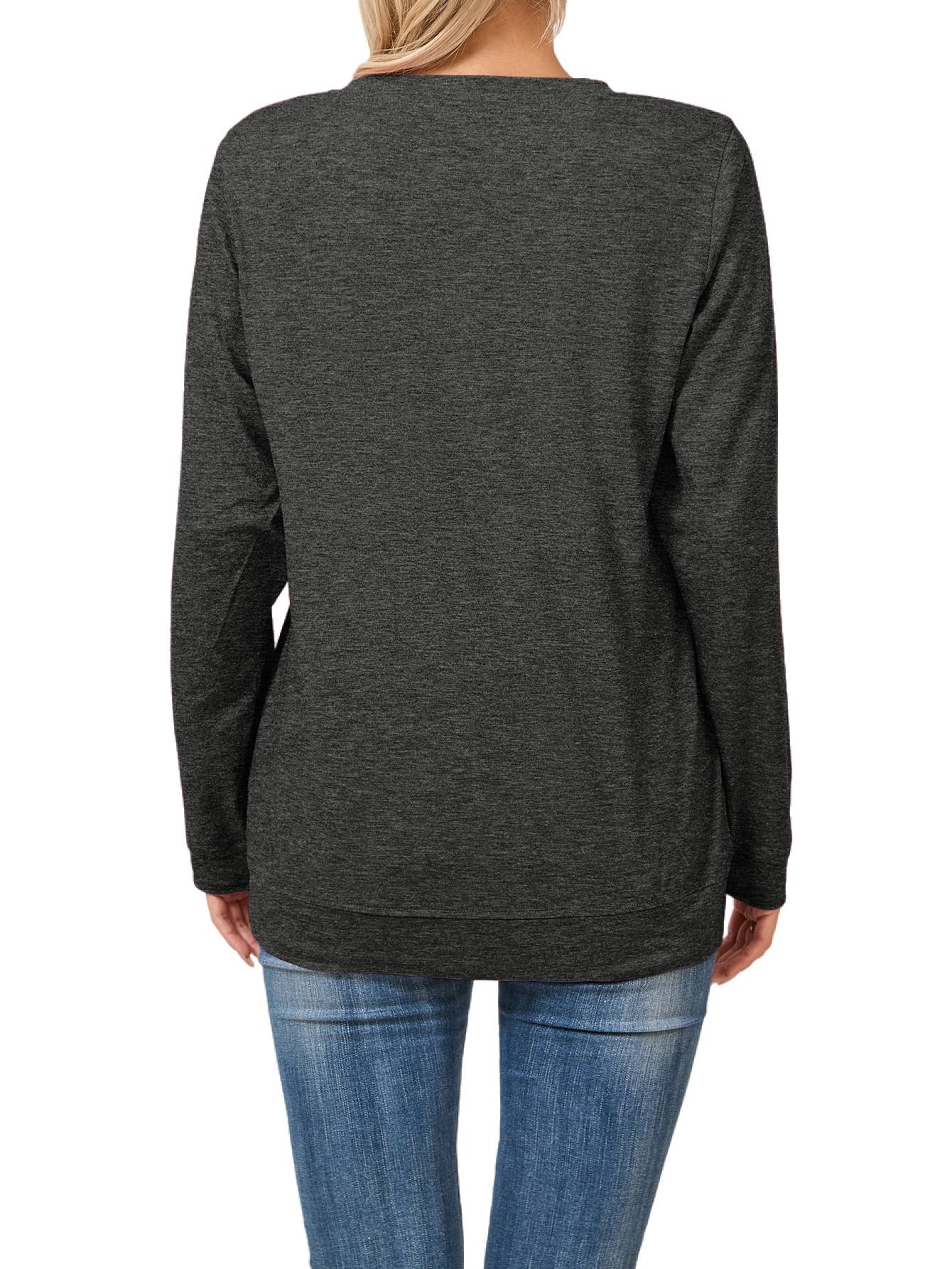 SOLID COLOR CASUAL CREWNECK COMFORTABLE T-SHIRT