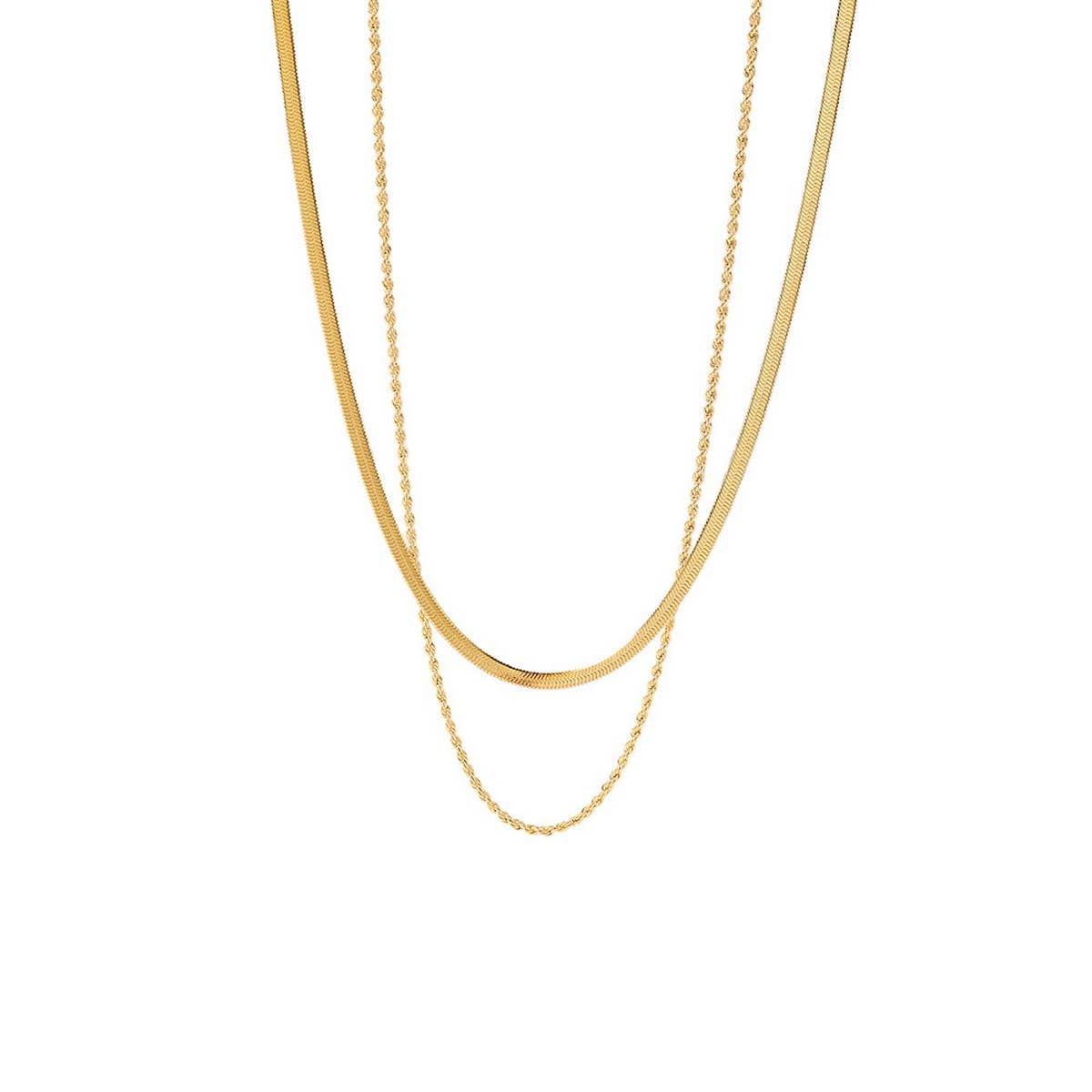 RETRO DOUBLE LAYER SNAKE CHAIN NECKLACE_CWAJE1420