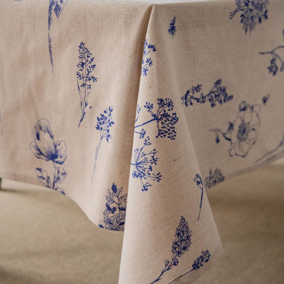COTTON AND LINEN RECTANGULAR FRESH TABLECLOTH