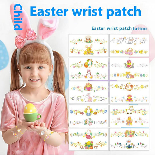 Easter Rabbit Wrist Tattoos ? Kids Watch Style