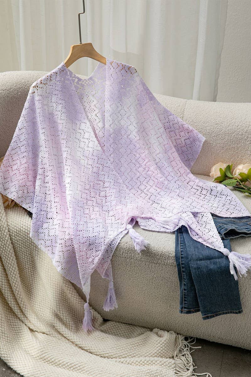 CWOCAL2352_BOHO CROCHET FRINGE COVER UP CAPE CARDIGAN