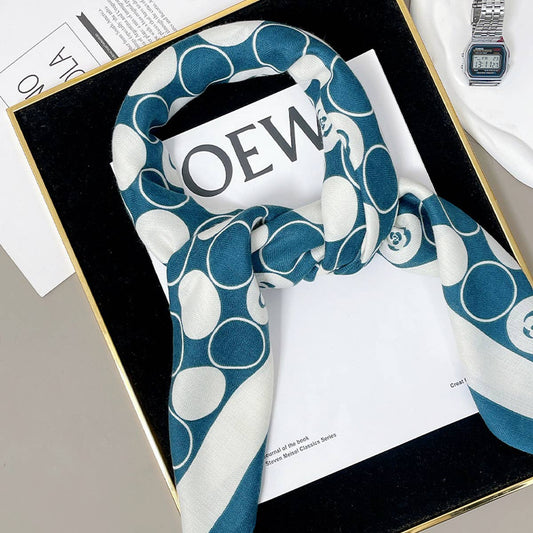 Herringbone Velvet Scarf ? 90cm Soft Winter Wrap