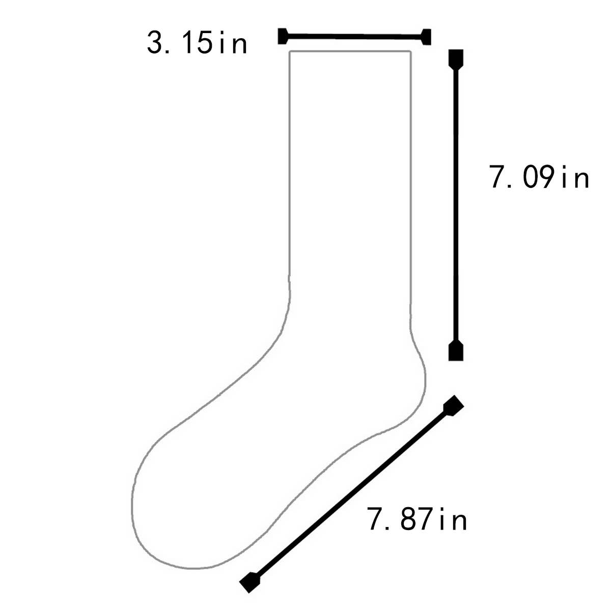 CWMS02746_FUNNY LETTER CREW SOCKS UNISEX STREETWEAR