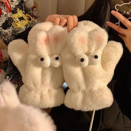 WINTER WARM CARTOON MITTEN HALTER GLOVES_CWAG0183