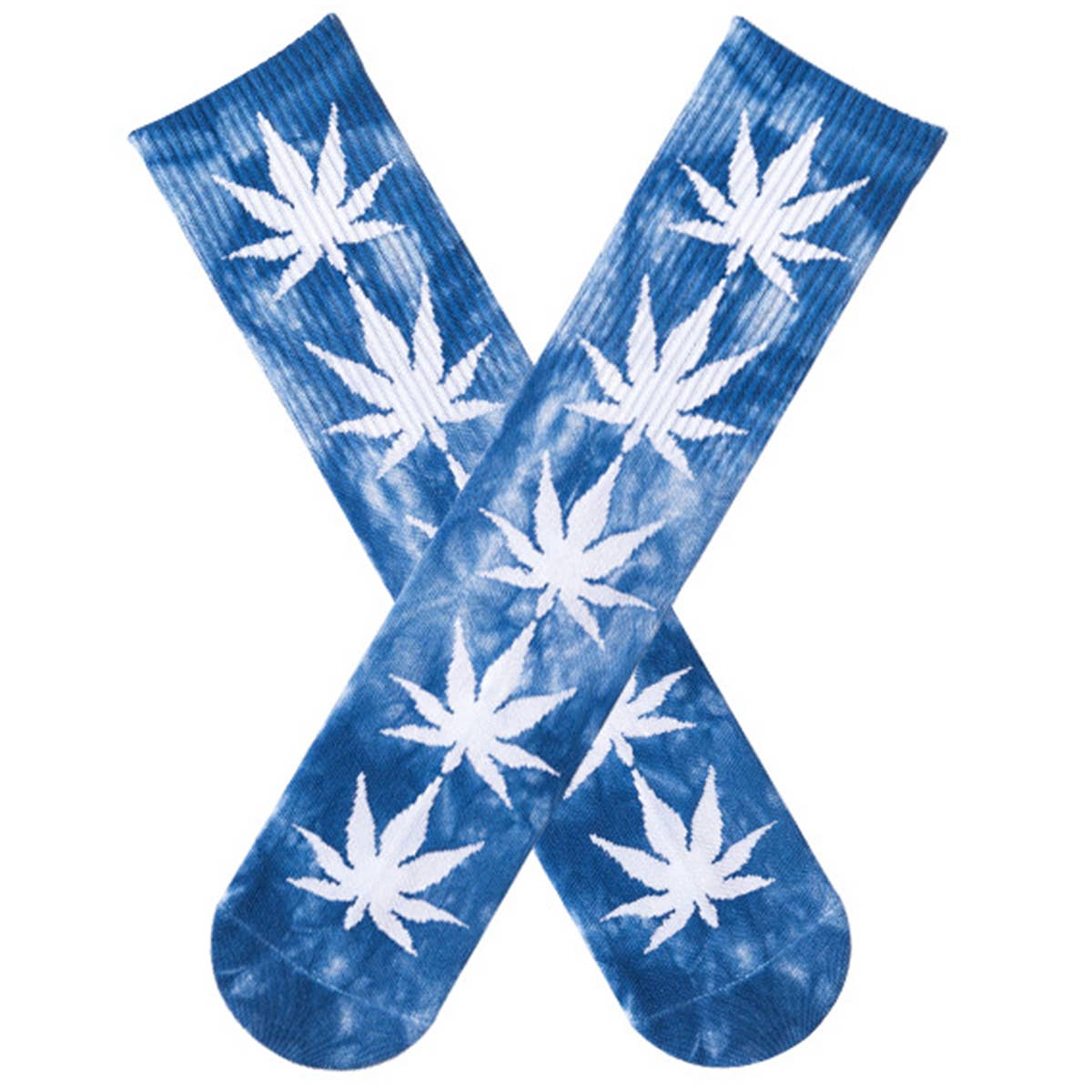 TIE-DYED MAPLE LEAF PATTERN SOCKS