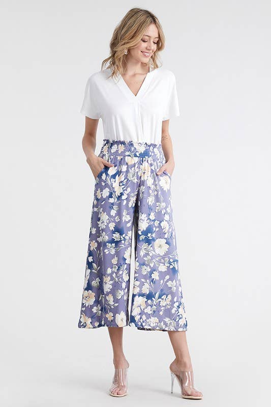 CWBLP105-2_SMOCKED WAIST BEND GAUCHO PANTS