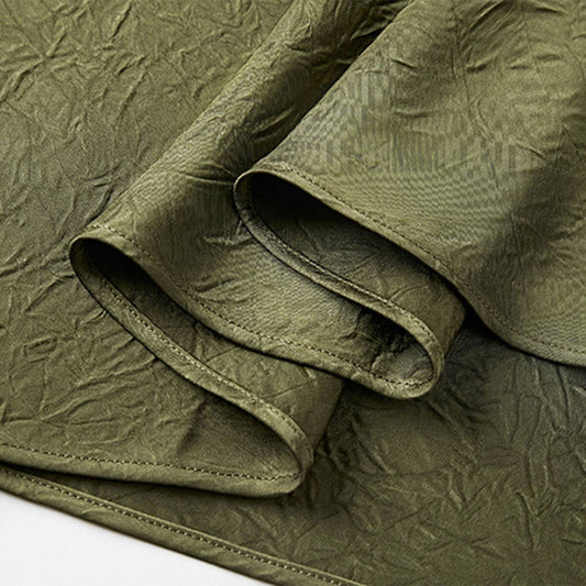 SATIN SKIRT HIGH WAIST ELASTIC PATTERN LONG SKIRT