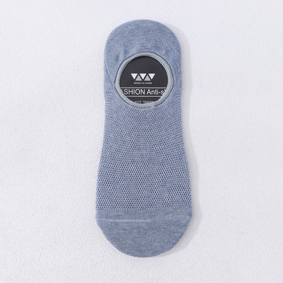 MEN'S SOLID COLOR COTTON ALL-MATCH MESH BOAT SOCKS