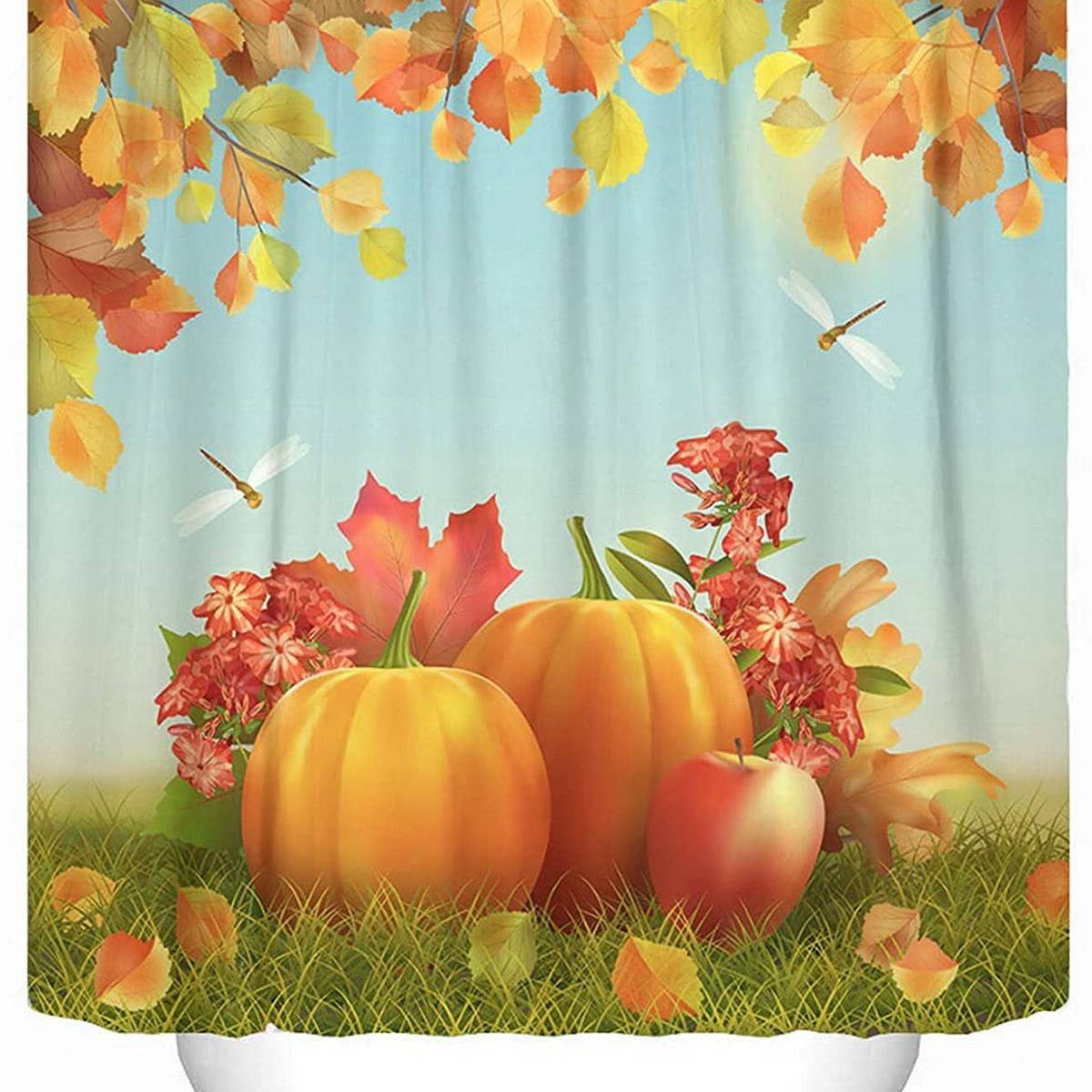 HARVEST PUMPKIN SERIES SHOWER CURTAIN