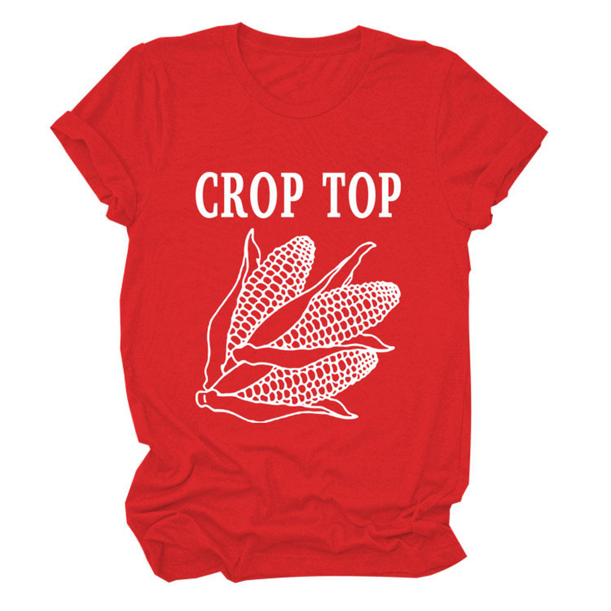 Corn Letter Print Tee ? Women¡¯s Casual T-Shirt