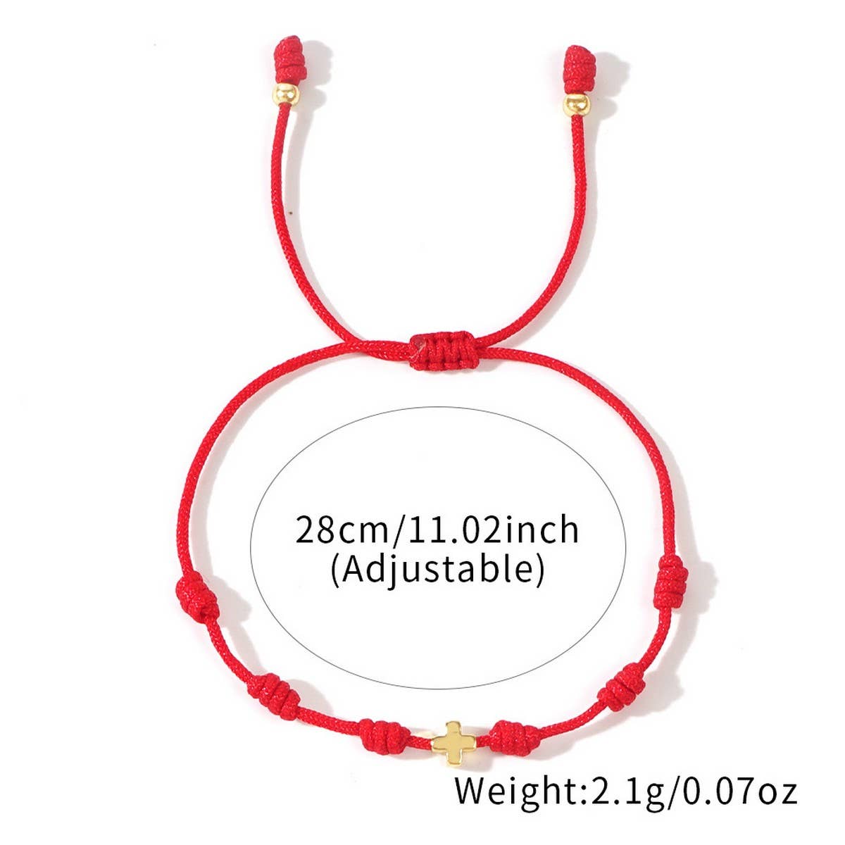 COPPER BEAD PERUVIAN KNOT COPPER CROSS BRACELET