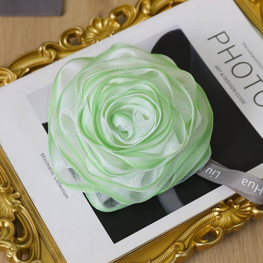 ROSE BATH FLOWER BUBBLE BATH BALL BATH POUF